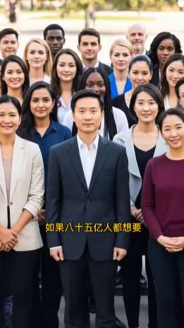 象征八十五亿人共同向往和平与神圣之光的宏大意象